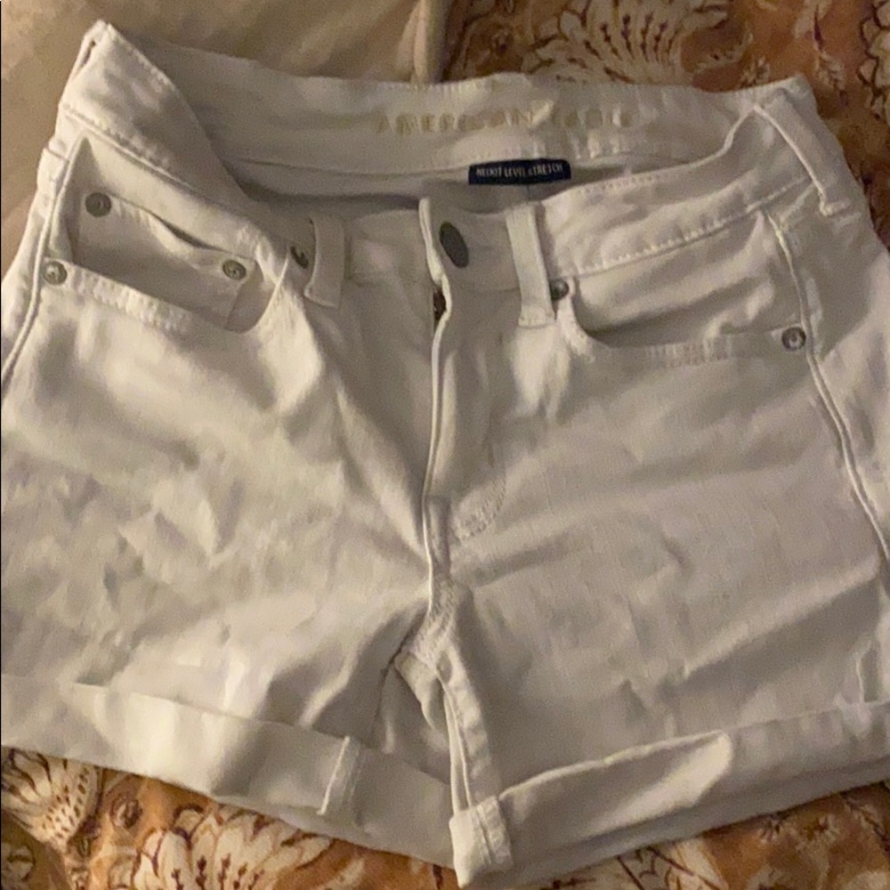 White midi shorts. America Eagle.